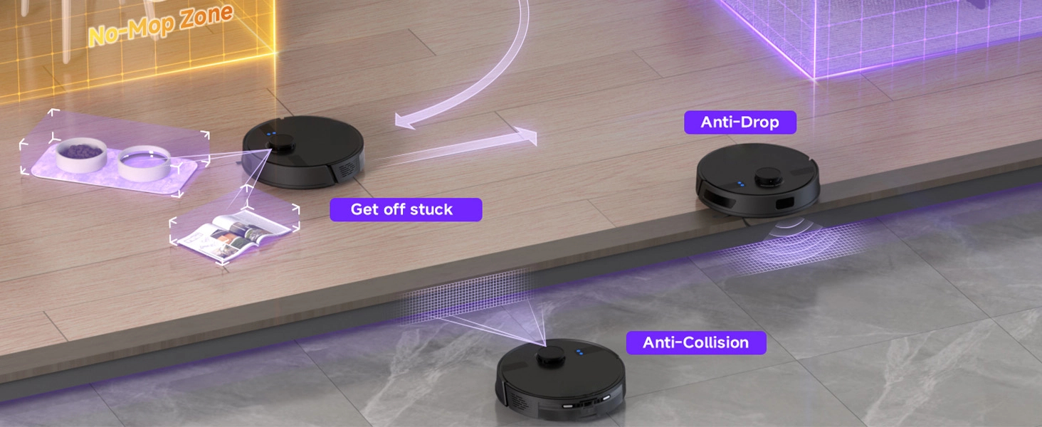 Product demonstration showing purple LED lighting effects in what appears to be an installation or mounting sequence.