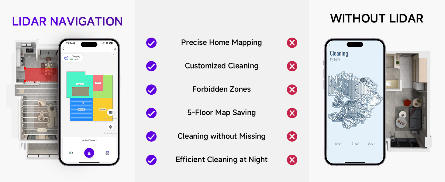 robot vacuum cleaner with mop self emptying
